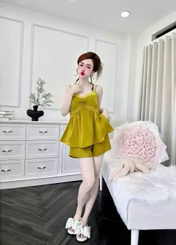 Alternative view of Bộ Ngủ Sexy Night Đùi Trơn Ren V Ngược Eo Gợi Cảm